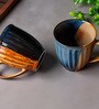 Shadow Glaze Coffee Mug Set of 2 (350 ML Each) Microwave Safe Coffee Mug