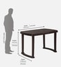 Shahenshah 4 Seater Dining Table In Weather Brown