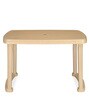 Shahenshah Plastic Table and Chair Set in Marble Beige Colour with 4 Chairs