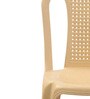 Shahenshah Plastic Table and Chair Set in Marble Beige Colour with 4 Chairs