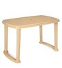 Shahenshah Plastic Table and Chair Set in Marble Beige Colour with 4 Chairs