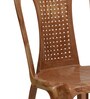 Shahenshah Plastic Table and Chair Set in Pear wood Colour with 4 Chairs
