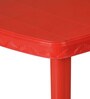 Shahenshah Plastic Table and Chair Set in Red Colour with 4 Chairs