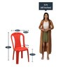 Shahenshah Plastic Table and Chair Set in Red Colour with 4 Chairs