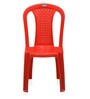 Shahenshah Plastic Table and Chair Set in Red Colour with 4 Chairs