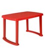 Shahenshah Plastic Table and Chair Set in Red Colour with 4 Chairs
