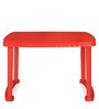 Shahenshah Plastic Table and Chair Set in Red Colour with 4 Chairs