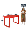 Shahenshah Plastic Table and Chair Set in Red Colour with 4 Chairs