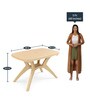 Shahenshah Table and Chair Set in Marble Beige with 4 Chairs