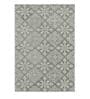 Grey Persian Wool And Viscose 8 ft x 10 ft Hand Tufted Carpet