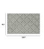 Grey Persian Wool And Viscose 8 ft x 10 ft Hand Tufted Carpet