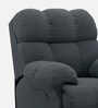 Shangri-La 1 Seater Electric Recliner Sofa In Suede Fabric Grey Color