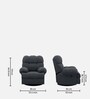 Shangri-La 1 Seater Electric Recliner Sofa In Suede Fabric Grey Color