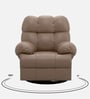 Shangri-La1 Seater Electric Recliner Sofa In Suede Fabric Brown Color