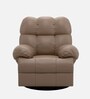Shangri-La1 Seater Electric Recliner Sofa In Suede Fabric Brown Color