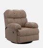 Shangri-La1 Seater Electric Recliner Sofa In Suede Fabric Brown Color