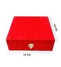 Shaped Haldi Kumkum Holder Metal/Resin Accessory (Red/Gold)