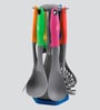 Multicolour Nylon Kitchen Tools with Holder- Set of 6