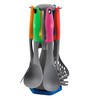 Multicolour Nylon Kitchen Tools with Holder- Set of 6