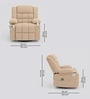 Shark Suede Fabric Rocking And Revolving Electric 1 Seater Recliner With USB Port In Sand Beige Colour