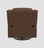 Shark Suede Fabric Rocking And Revolving Electric 1 Seater Recliner With USB Port In Brown Colour