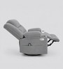 Shark Suede Fabric Rocking And Revolving Electric 1 Seater Recliner With USB Port In Grey Colour