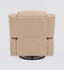 Shark Suede Fabric Rocking And Revolving Manual 1 Seater Recliner In Sand Beige Colour