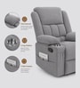 Shark Suede Fabric Rocking And Revolving Manual 1 Seater Recliner In Grey Colour