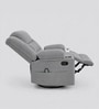 Shark Suede Fabric Rocking And Revolving Manual 1 Seater Recliner In Grey Colour