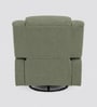 Shark Suede Fabric Rocking And Revolving Manual 1 Seater Recliner In Sage Green Colour