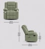 Shark Suede Fabric Rocking And Revolving Manual 1 Seater Recliner In Sage Green Colour
