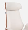 Shark Leatherette High Back Office Chair with Knee Tilt Mechanism in Cream and Tan Colour