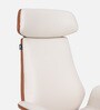 Shark Leatherette High Back Office Chair with Knee Tilt Mechanism in Cream and Tan Colour