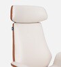 Shark Leatherette High Back Office Chair with Knee Tilt Mechanism in Cream and Tan Colour