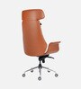 Shark Leatherette High Back Office Chair with Knee Tilt Mechanism in Cream and Tan Colour