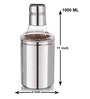 Sharp Finish 1000 ML Silver Stainless Steel ( Set of 2) Oil Dispensers