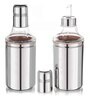 Sharp Finish 1000 ML Silver Stainless Steel ( Set of 2) Oil Dispensers