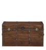 Shawna Solid Wood Trunk in Dark Natural Finish