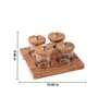 Set of 4 Sheen Storage Jar Set Glass, Acacia Wood & Metal Knob with Tray
