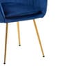 Sheeny Ribbed Velvet Guest Chairs In Blue  Colour