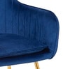 Sheeny Ribbed Velvet Guest Chairs In Blue  Colour