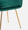 Sheeny Ribbed Velvet Guest Chairs In Green  Colour