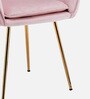 Sheeny Ribbed Velvet Guest Chairs In Pink Colour