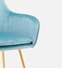 Sheeny Ribbed Velvet Guest Chairs In Sky Blue  Colour