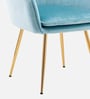 Sheeny Ribbed Velvet Guest Chairs In Sky Blue  Colour