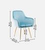 Sheeny Ribbed Velvet Guest Chairs In Sky Blue  Colour