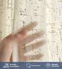 Sheer Sparkle Butter Cream Solid Polyester Curtains for Door Pack of 2