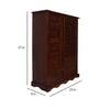 Sheesham & Mango Wood Kitchen Cabinet In Brown