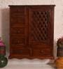 Sheesham & Mango Wood Kitchen Cabinet In Brown