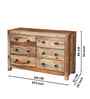 Trendy Sheesham Wood Chest of Drawers in Oak Finish